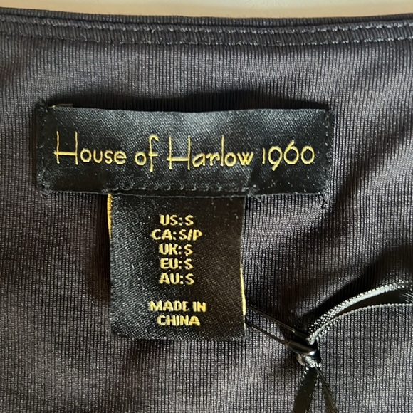 NWT House of Harlow 1960 Bodysuit - Square Neck High Back Sleeveless Size S - Picture 3 of 8